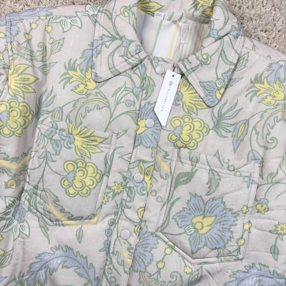 TravisMathew Three Day Getaway Womens S Floral Quilted Shacket 1LE021 NWT